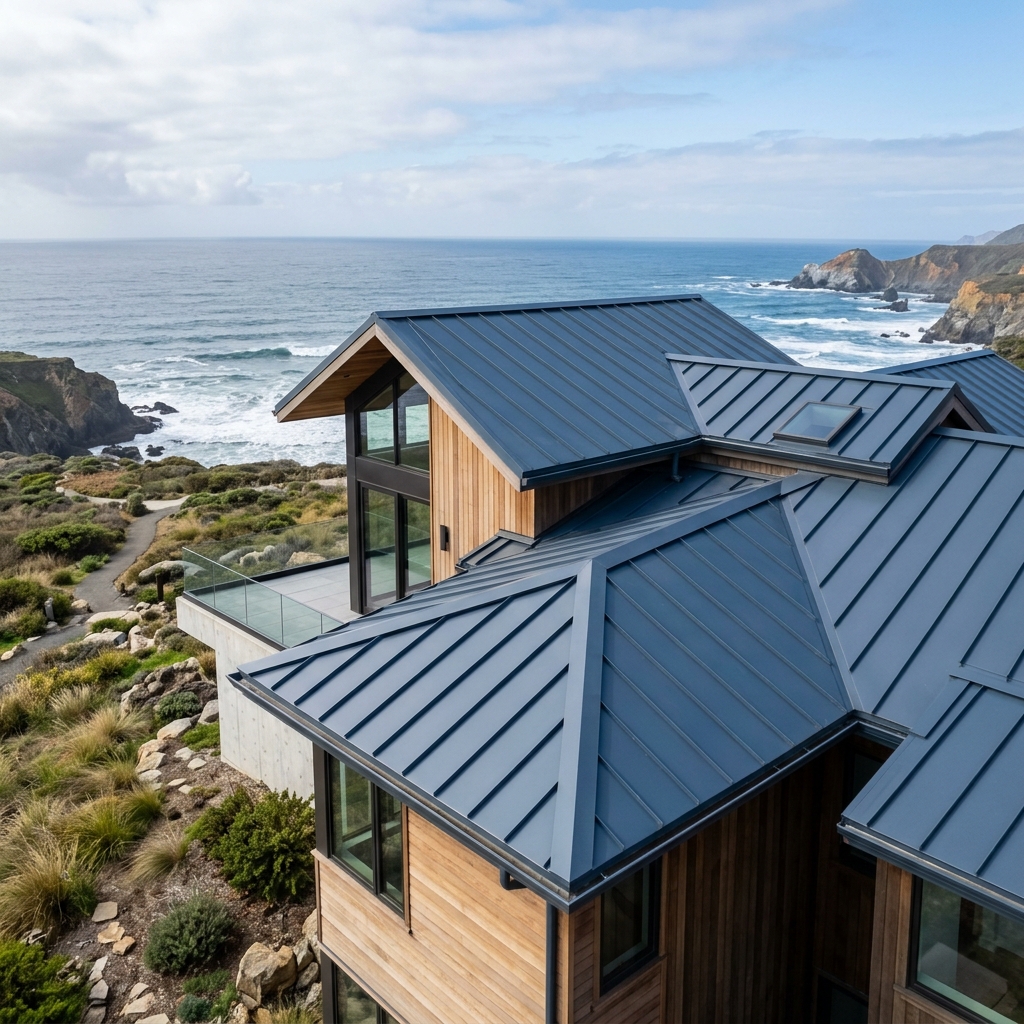 Illustrative metal roof