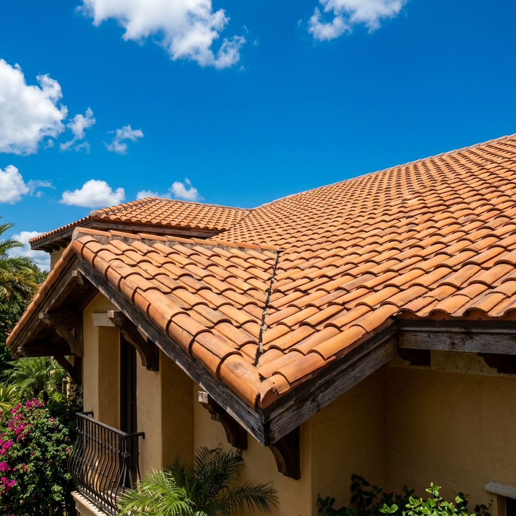 Illustrative tile roof